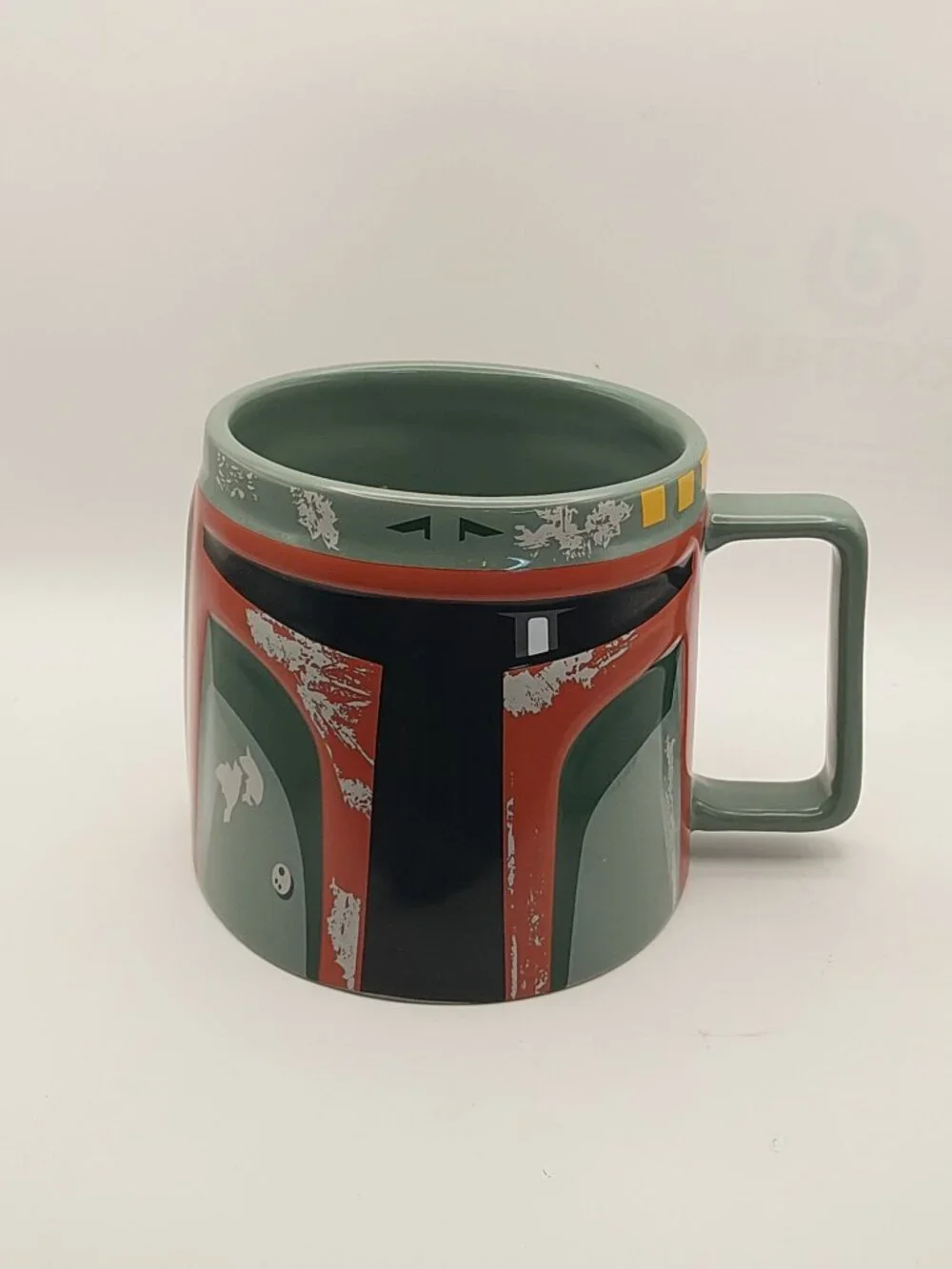 Star Wars Disney Boba Fett Head Ceramic Coffee Mug 2016 3D Helmet Design 14oz